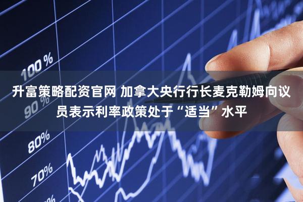 升富策略配资官网 加拿大央行行长麦克勒姆向议员表示利率政策处于“适当”水平